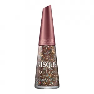 Esmalte Glitter Risqué Livre Para Brilhar Dona da Festa 8ml