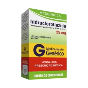 Hidroclorotiazida Genérico Medquímica 25mg 30 comprimidos