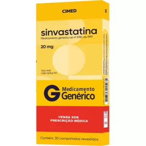 Sinvastatina Genérico Cimed 20mg 30 comprimidos revestidos