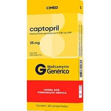 Captopril 25mg Genérico Cimed 30 Comprimidos