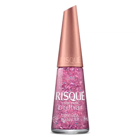 Risqué Livre Para Brilhar Esmalte 8ml - Cravejada No Glitter
