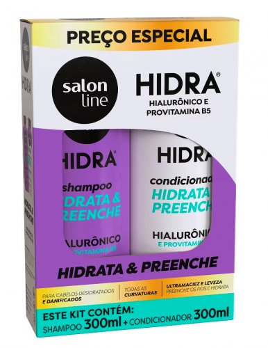 SALON LINE HIDRA SLN HIALURONICO KIT SHAMP+COND.300ML SHA EMB X 300ML